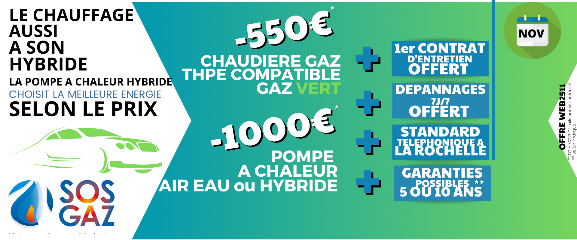 Sos Gaz la rochelle Pompe A Chaleur pas cher offre speciale